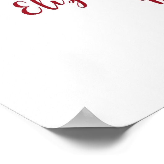 Ruby zum 40. Jubiläum Begrüßungszeichen für Blumen Poster (Ecke)