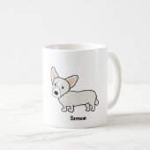 Rubyfornia Pembroke-Walisercorgi-Klassiker-Tasse Kaffeetasse (VorderseiteRechts)