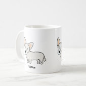 Rubyfornia Pembroke-Walisercorgi-Klassiker-Tasse Kaffeetasse (Vorderseite Links)