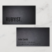 Rubyist RoR Programmierer Bold Black Miniamlist Visitenkarte (Vorne/Hinten)