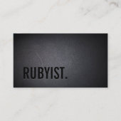 Rubyist RoR Programmierer Bold Black Miniamlist Visitenkarte (Vorderseite)
