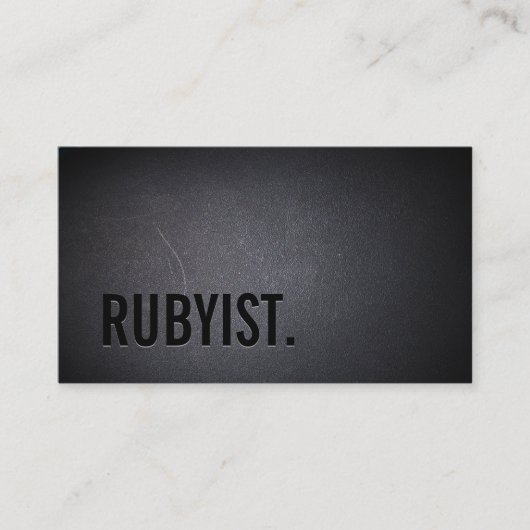 Rubyist RoR Programmierer Bold Black Miniamlist Visitenkarte (Vorderseite)