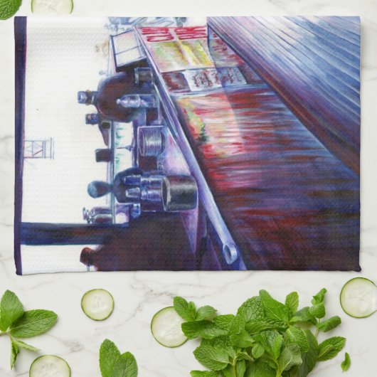 Ruby's, Coney Island, New York Geschirrtuch (Gefaltet)