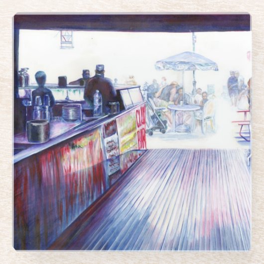 Ruby's, Coney Island, New York Glasuntersetzer (Vorderseite)