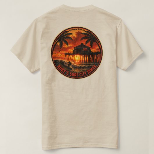 Rubys Surf City Diner T-Shirt (Design Rückseite)