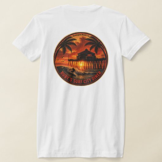 Rubys Surf City Diner T-Shirt (AblageHinten)