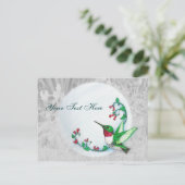 Rubythrop Hummingbird Postkarte (Stehend Vorderseite)