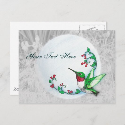 Rubythrop Hummingbird Postkarte (Vorne/Hinten)