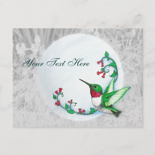 Rubythrop Hummingbird Postkarte (Vorderseite)
