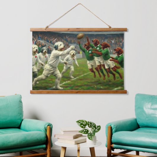 Ruck der Iren! 🏉🍀 Wandteppich Mit Holzrahmen (Wohnzimmer)