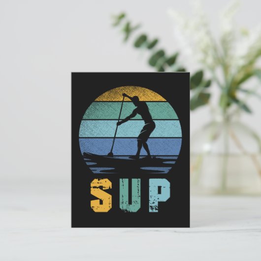 Rück-Paddelbrett Postkarte (Stehend Vorderseite)