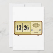 Rück-Uhr-Radio Einladung (Vorderseite)