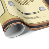 Rück-Uhr-Radio Geschenkpapier (Rolleneckpunkt)