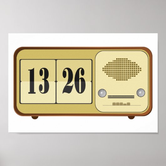Rück-Uhr-Radio Poster (Vorne)
