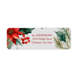 Rückadresse auf Weihnachtskranz