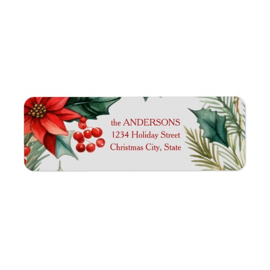 Rückadresse auf Weihnachtskranz (Vorne)