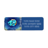 Rückadresslabel Aquarius (Vorne)