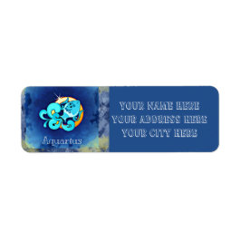 Rückadresslabel Aquarius