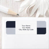 Rückadressschild für Navy- und Grau-Rechtecke (Insitu)