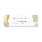 Rückadressschild für Pinselstriche aus Gold (Vorne)