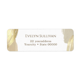 Rückadressschild für Pinselstriche aus Gold