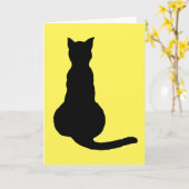 Rückansicht einer unbeaufsichtigten schwarzen Silh Karte (Gelbe Blume)