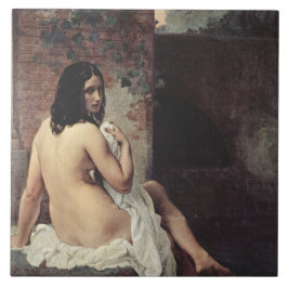 Rückansicht eines Bather (Francesco Hayez) Fliese