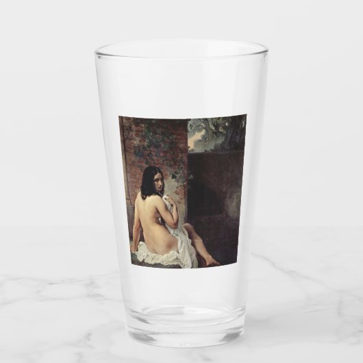 Rückansicht eines Bather (Francesco Hayez) Glas (Vorderseite)