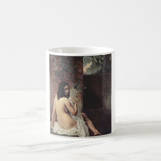 Rückansicht eines Bather (Francesco Hayez) Kaffeetasse (Mittel)