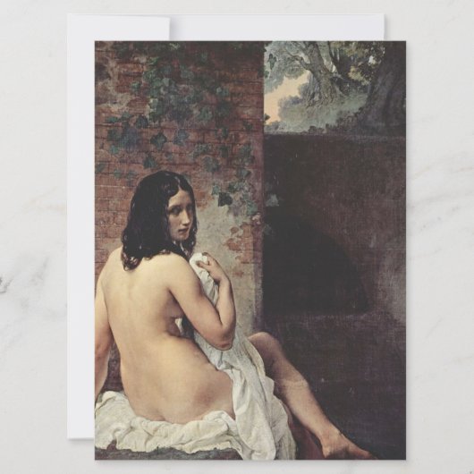 Rückansicht eines Bather (Francesco Hayez) Karte (Vorderseite)
