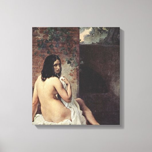 Rückansicht eines Bather (Francesco Hayez) Leinwanddruck (Vorderseite)