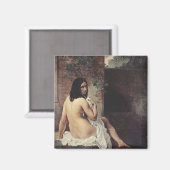 Rückansicht eines Bather (Francesco Hayez) Magnet (Vorderseite/Rückseite)