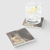 Rückansicht eines Bather (Francesco Hayez) Steinuntersetzer (Seitenansicht)