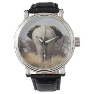 Rückansicht eines Elefanten Armbanduhr