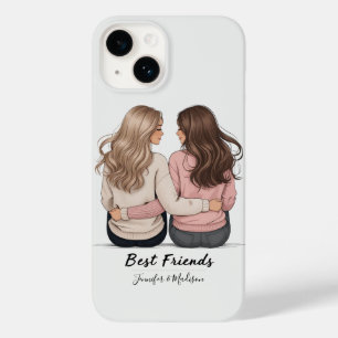 Rückansicht ohne Gesicht beste Freundinnen Kunst – Case-Mate iPhone 14 Hülle