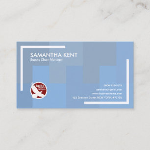 Ruckartig bewegender blaue visitenkarte