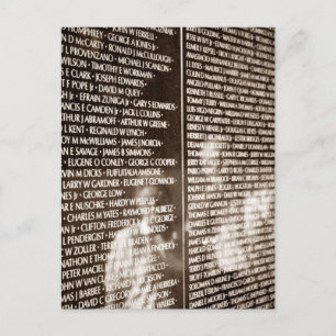 Rückbesinnung Vietnam Veteranen Gedenkmauer Postkarte