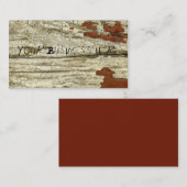 Rückbesticktes Barholz Textur Peeling Paint Shabby Visitenkarte (Vorne/Hinten)