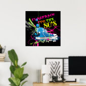 Rückblende auf den Neonsneaker der 80er Jahre Poster (Heimbüro)