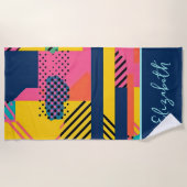 Rückblende aus dem 80er-Trend Strandtuch (Vorderseite)