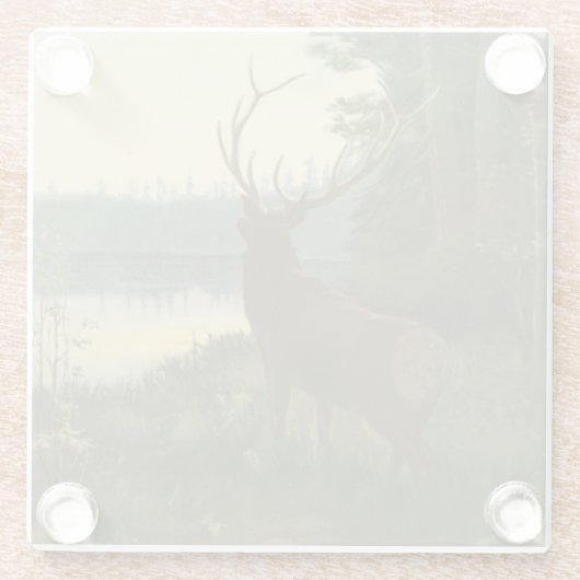 Rückblick auf den Elk Blick auf den See Glasuntersetzer (Rückseite)