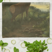 Rückblick auf den Elk Blick auf den See Handtuch (Gefaltet)