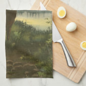 Rückblick auf den Elk Blick auf den See Handtuch (Viertel Falte)