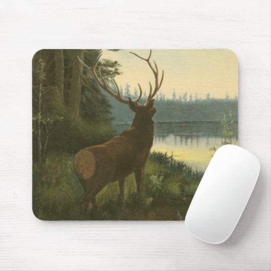 Rückblick auf den Elk Blick auf den See Mousepad (Mit Mouse)