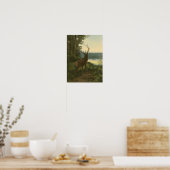 Rückblick auf den Elk Blick auf den See Poster (Küche)