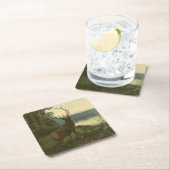 Rückblick auf den Elk Blick auf den See Rechteckiger Pappuntersetzer (Vor Ort)