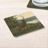 Rückblick auf den Elk Blick auf den See Rechteckiger Pappuntersetzer (angewinkelt)