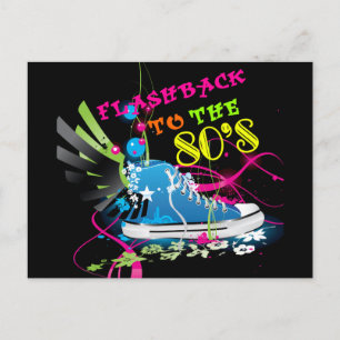 Rückblick auf die 80er Neon-Sneaker Postkarte