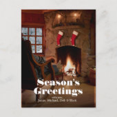 Rückblick auf die Frau im Schaukelstuhl Postkarte (Vorderseite)