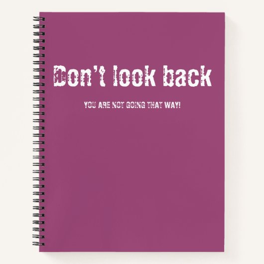 Rückblick auf Notebook Notizblock (Vorderseite)